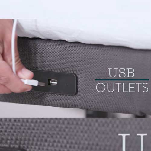 Adjustable base USB port