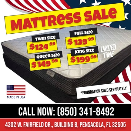 Mattresses starting at 125$ in Pensacola Fl