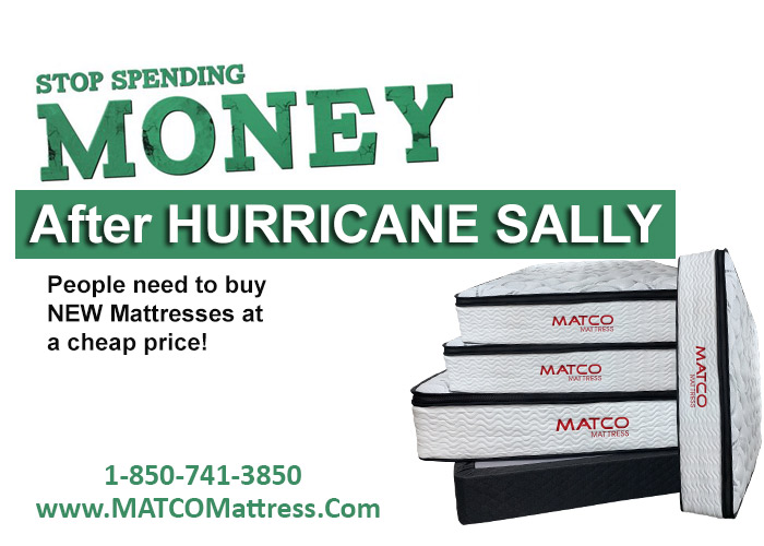 Cheap mattresses after hurricane Sally in Pensacola Fl