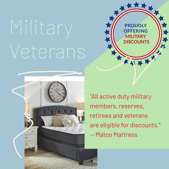 Military Discounts for mattresses and beds in Pensacola, Florida