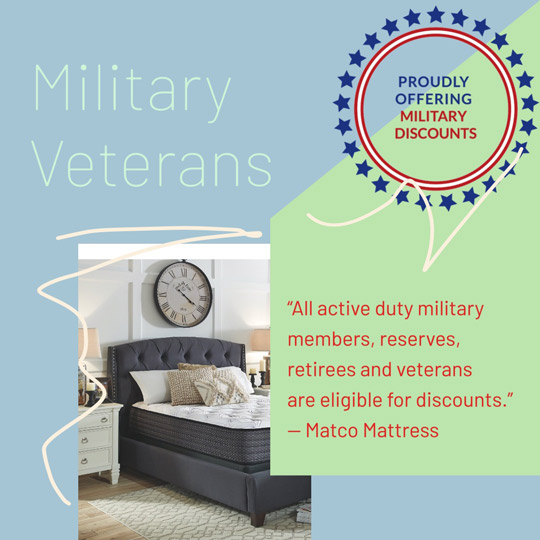 Military Discounts for mattresses and beds in Pensacola Military Discounts for mattresses and beds in Pensacola, Florida