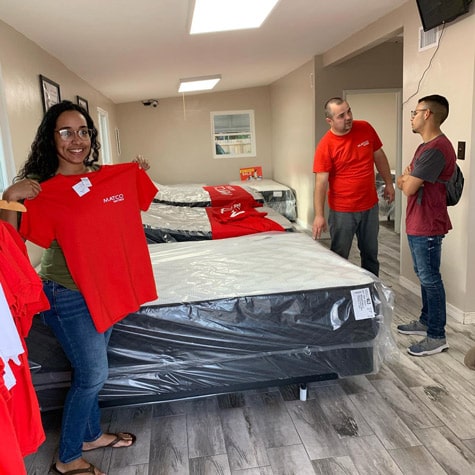 People in mattress store in Pensacola, Fl